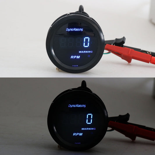 Car Modified 12V Universal 52mm Blue Light Digital Display Meter, Style:Tachometer by buy2fix