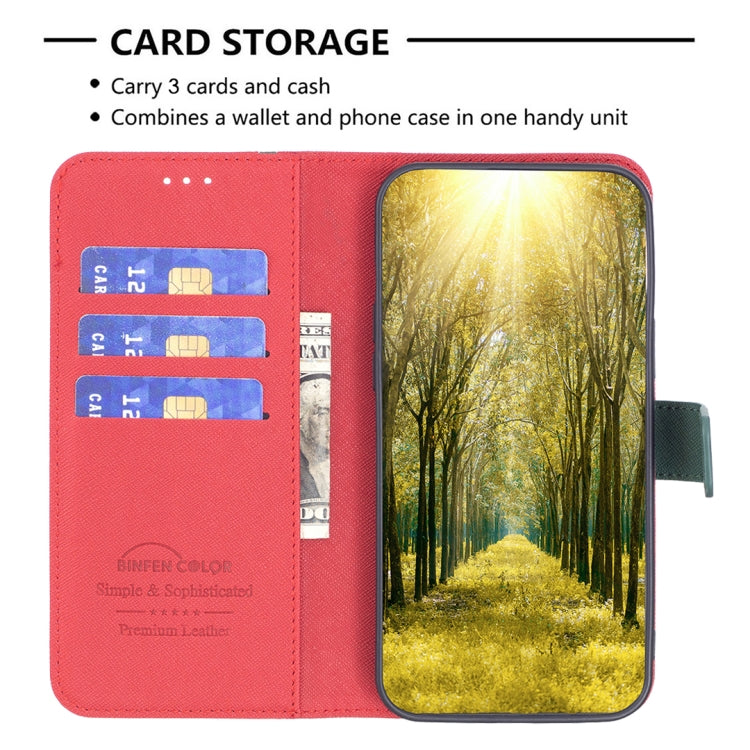 For Nothing Phone 1 BF13 Color Matching Cross Texture Leather Phone Case(Red) by buy2fix