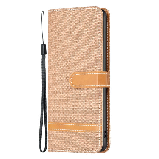 For Nothing Phone 1 Color Matching Denim Texture Leather Phone Case(Brown) by buy2fix
