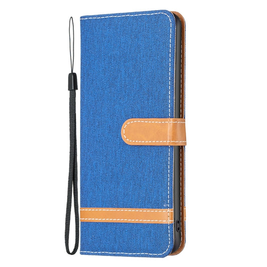 For Nothing Phone 1 Color Matching Denim Texture Leather Phone Case(Dark Blue) by buy2fix