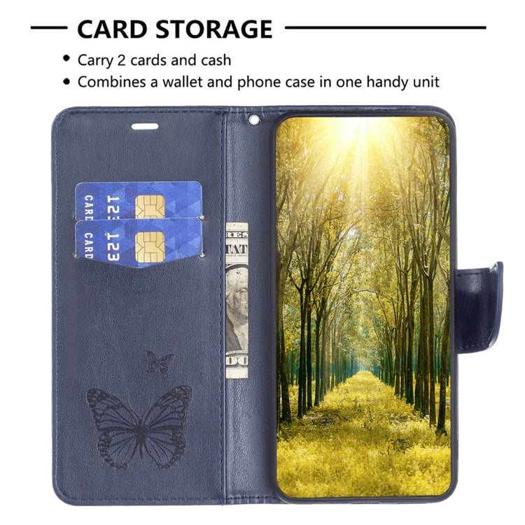 For Nothing Phone 1 Two Butterflies Embossing Leather Phone Case(Blue) by buy2fix