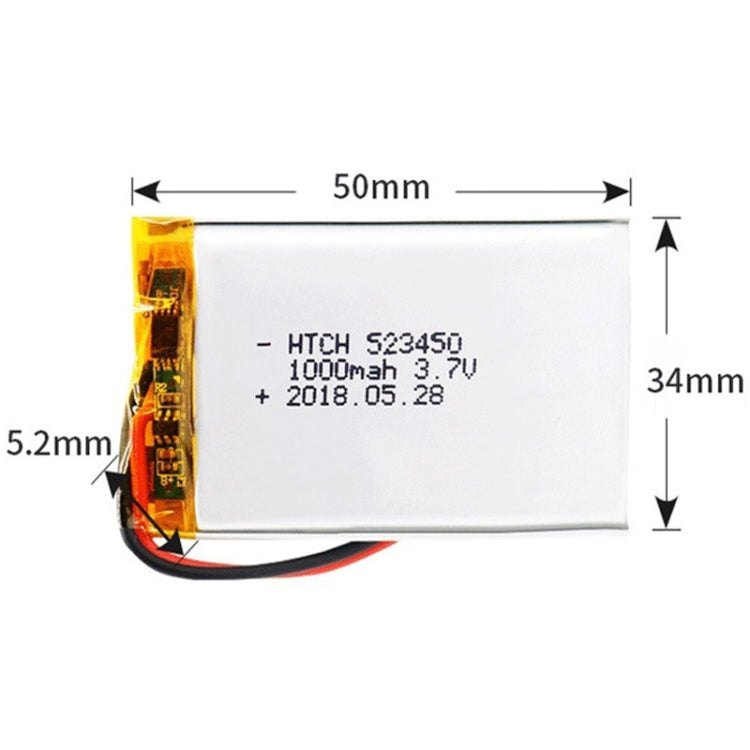 2pcs 523450 1000mAh Li-Polymer Battery Replacement by buy2fix