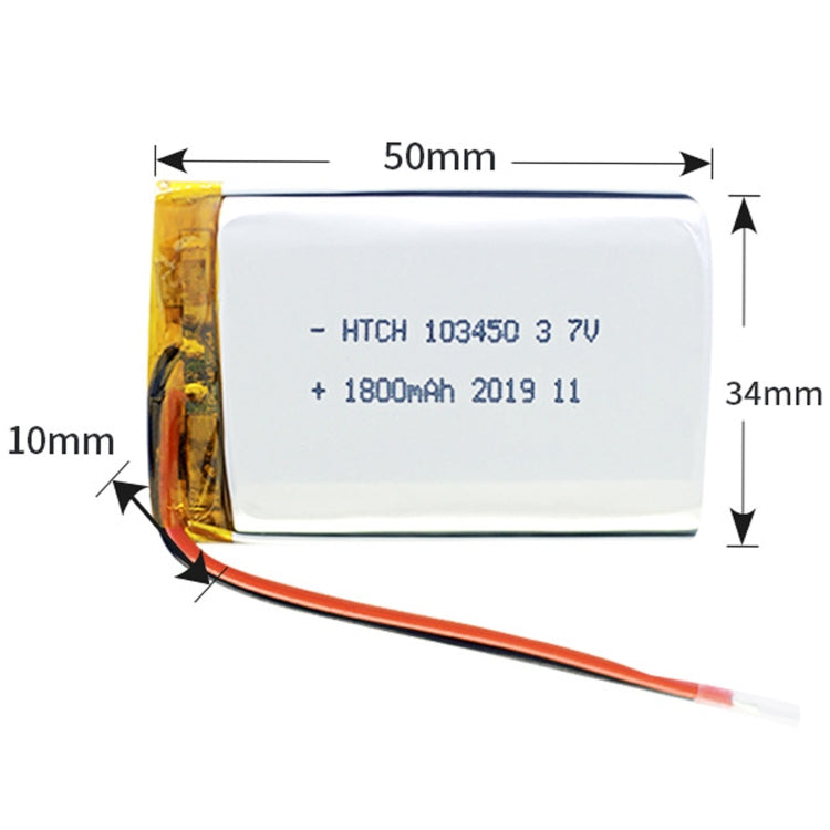 2pcs 103450 1800mAh Li-Polymer Battery Replacement by buy2fix