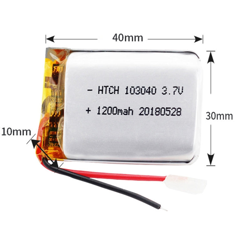 2pcs 103040 1200mAh Li-Polymer Battery Replacement by buy2fix