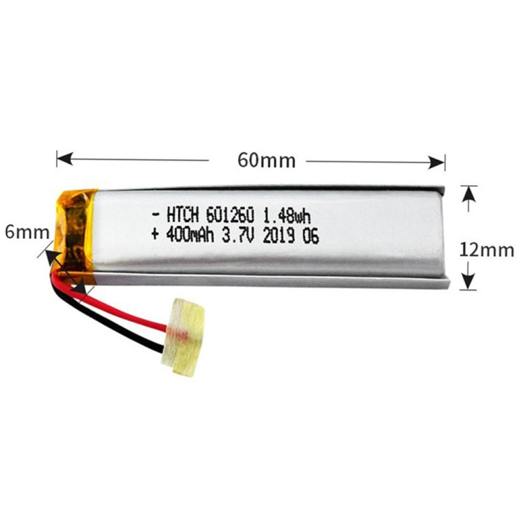 2pcs 601260 400mAh Li-Polymer Battery Replacement by buy2fix