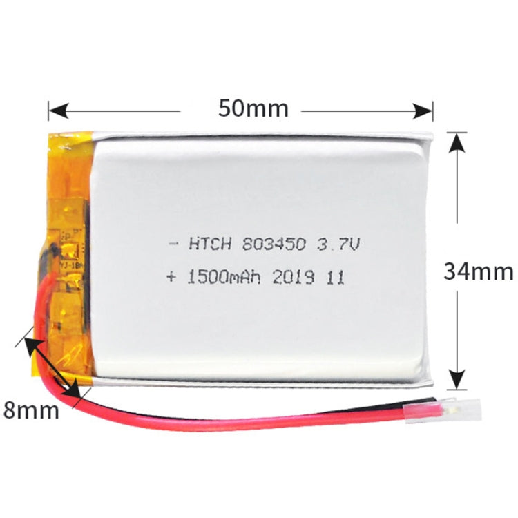 2pcs 803450 1500mAh Li-Polymer Battery Replacement by buy2fix