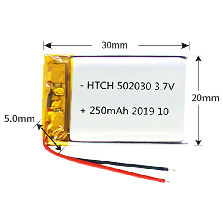 2pcs 502030 250mAh Li-Polymer Battery Replacement by buy2fix