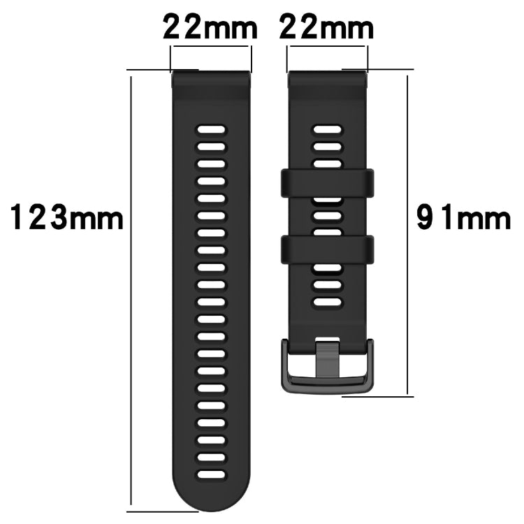 For Garmin Forerunner 955 22mm Silicone Twill Watch Band(Slate Grey) by buy2fix