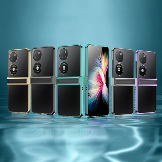 For Huawei P50 Pocket Electroplating PC Full Coverage Shockproof Phone Case(Gold) by buy2fix