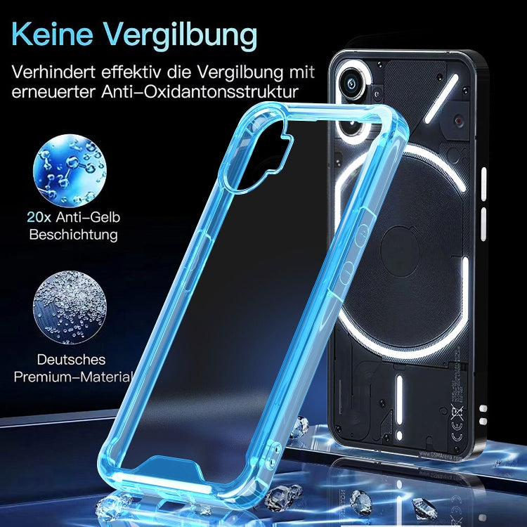 For Nothing Phone 1 Acrylic + TPU Clear Protective Phone Case(Blue) by buy2fix
