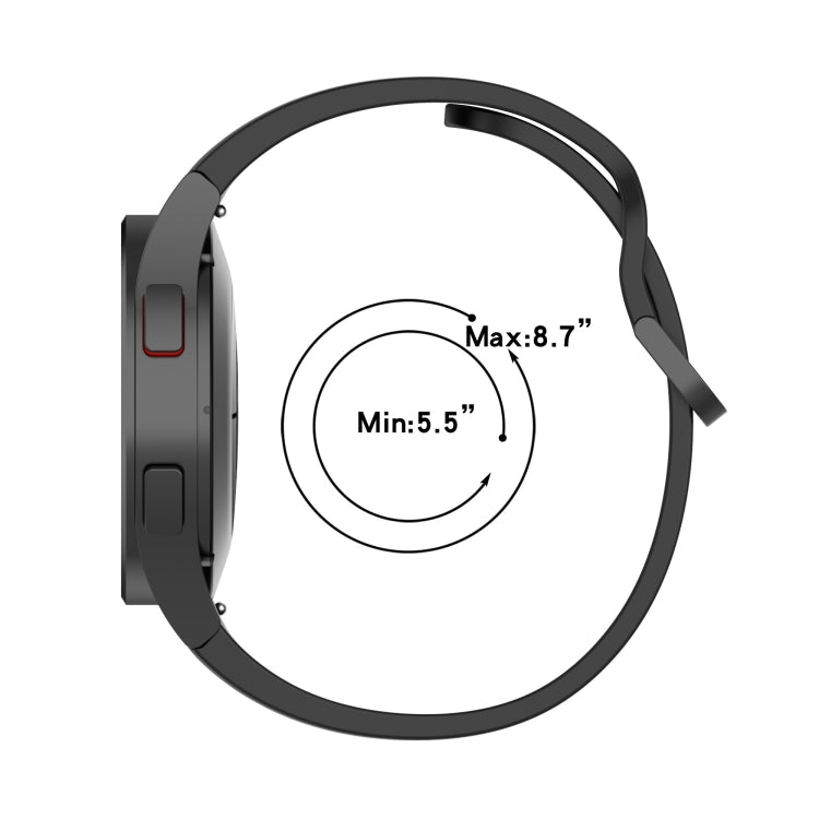 For Samsung Galaxy Watch 5 40mm Official Silicone Watch Band, Size:S(Black) by buy2fix