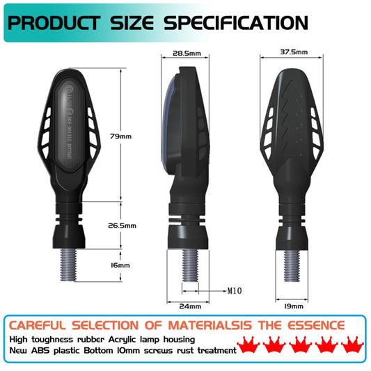 4 PCS Modified Motorcycle 16LEDs Brake Turn Tail Light, Smoked Shell(Red Light + Yellow Light) by buy2fix