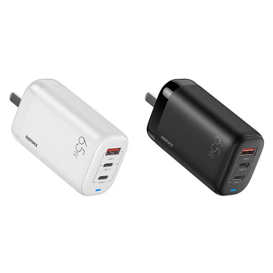REMAX RP-U55 Territory Series 65W USB+Dual USB-C / Type-C Interface Fast Charger, Specification:CN Plug(White) by REMAX