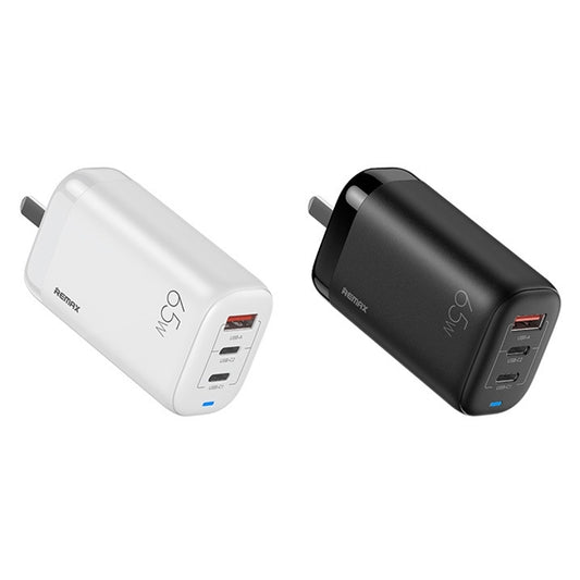 REMAX RP-U55 Territory Series 65W USB+Dual USB-C / Type-C Interface Fast Charger, Specification:US Plug (White) by REMAX