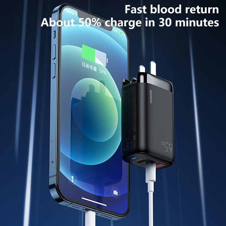 REMAX RP-U55 Territory Series 65W USB+Dual USB-C / Type-C Interface Fast Charger, Specification:CN Plug(Black) by REMAX