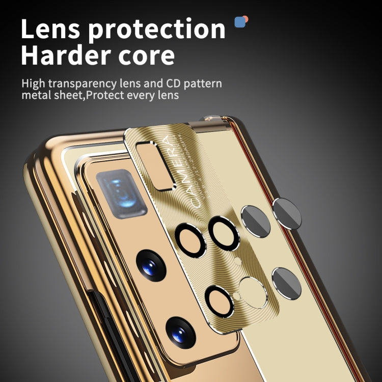 For Huawei Mate X2 Aluminum Alloy Double Hinge Shockproof Phone Protective Case(Champagne Gold) by buy2fix