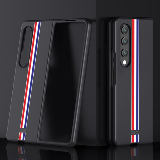 For Samsung Galaxy Z Fold4 Skin Feel Painted Frosted Phone Case(Black Color Bar) by buy2fix