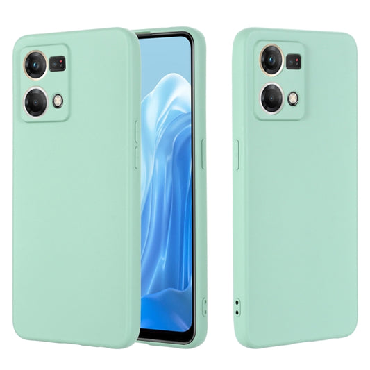 For OPPO Reno 7 4G Global/F21 Pro 4G Pure Color Liquid Silicone Shockproof Full Coverage Phone Case(Green) by buy2fix
