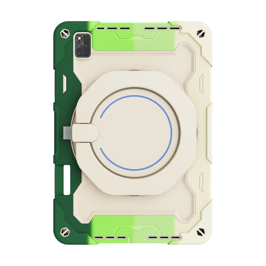 For Huawei MatePad Pro 12.6 2021 Armor Contrast Color Silicone + PC Tablet Case(Colorful Green) by buy2fix