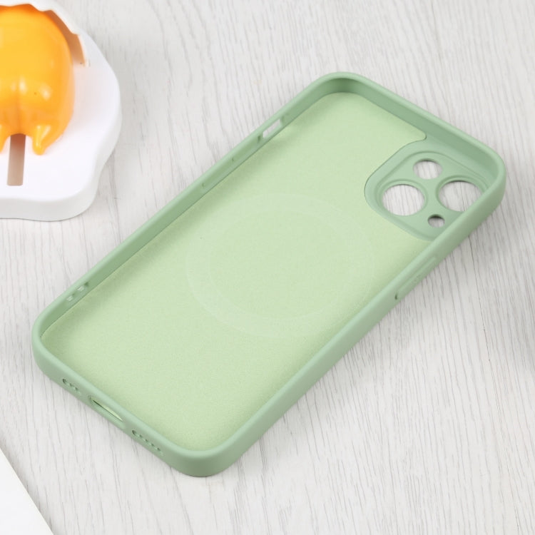 For iPhone 14 Liquid Silicone Magsafe Phone Case (Green) by buy2fix