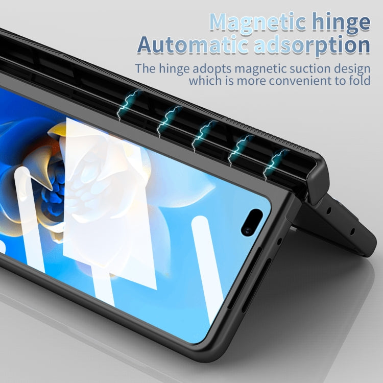 For Huawei Mate X2 Electroplating Hinged Folding Phone Case with S Pen Fold Edtion(Black) by buy2fix
