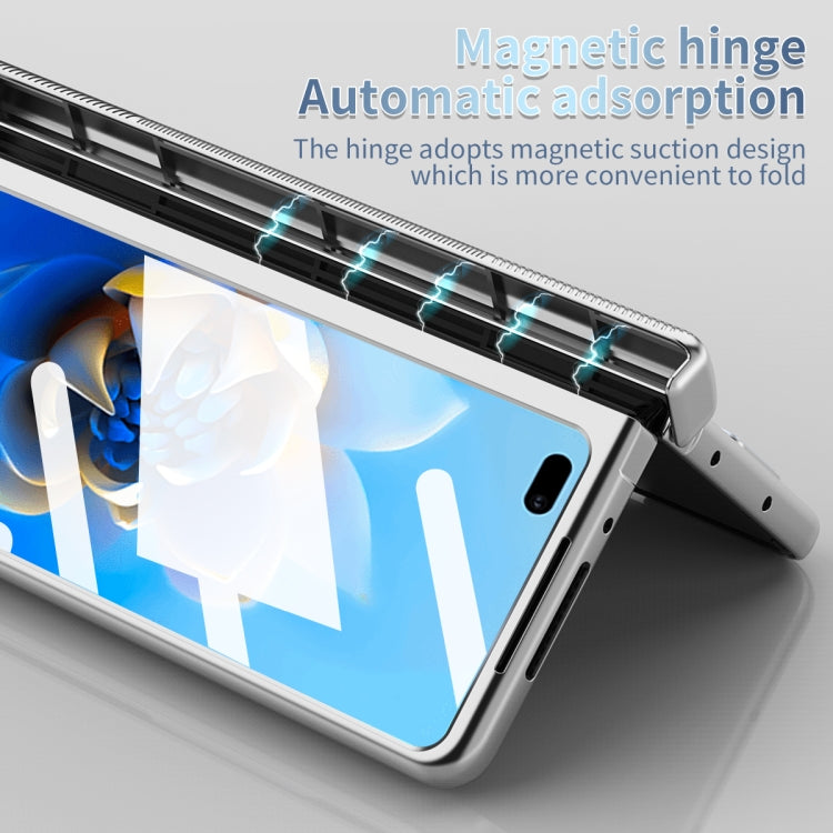 For Huawei Mate X2 Electroplating Hinged Folding Phone Case with S Pen Fold Edtion(Silver) by buy2fix