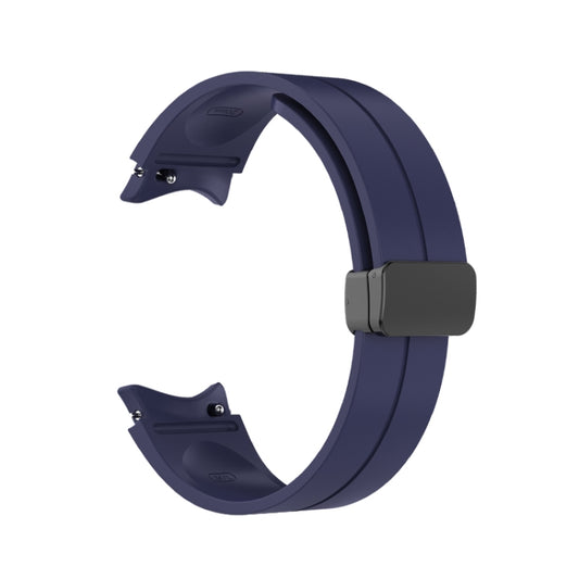For Samsung Galaxy Watch5 40mm / 44mm / Pro 45mm Folding Buckle Silicone Watch Band(Dark Blue) by buy2fix