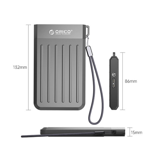 ORICO M25C3-GY 2.5 inch USB3.1 Gen1 Type-C Hard Drive Enclosure(Grey) by ORICO