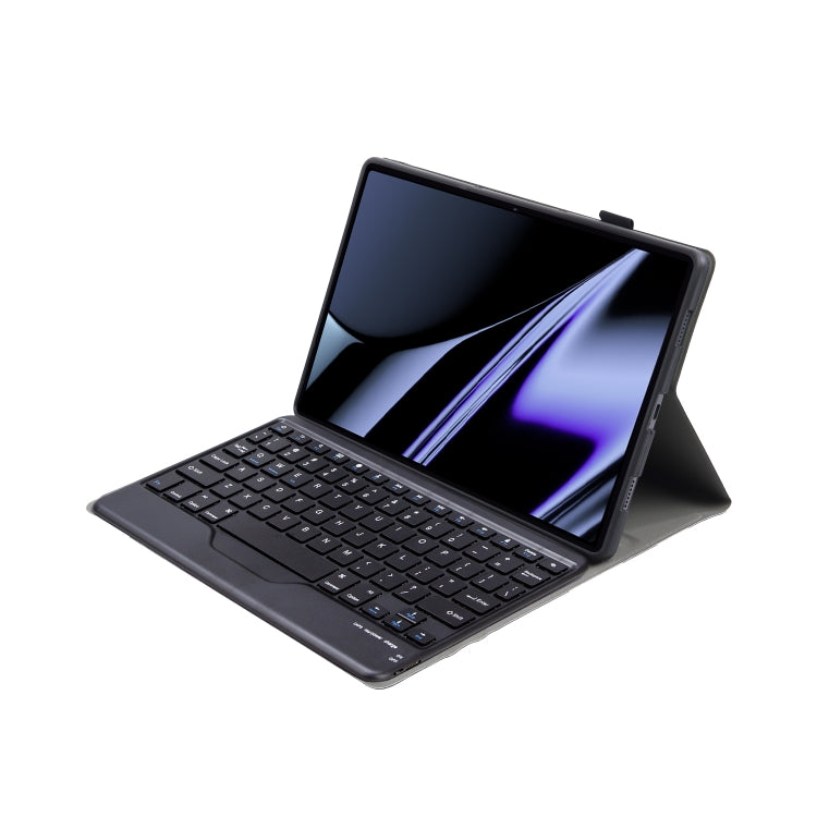 OP11-B Lambskin Texture Ultra-thin Bluetooth Keyboard Leather Case For OPPO Pad 11 inch(Black) by buy2fix