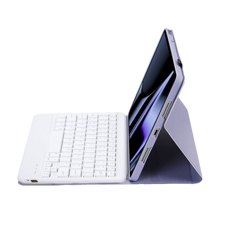 OP11-B Lambskin Texture Ultra-thin Bluetooth Keyboard Leather Case For OPPO Pad 11 inch(Purple) by buy2fix