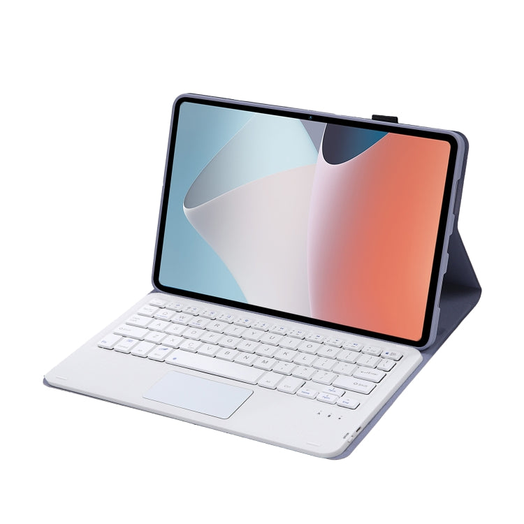 OP12-A Lambskin Texture Ultra-thin Bluetooth Keyboard Leather Case with Touchpad For OPPO Pad Air 10.4 inch(Purple) by buy2fix