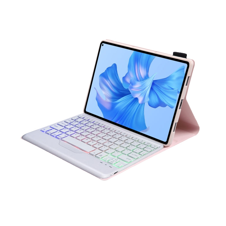 For Huawei MatePad Pro 11 2022 AHW12-BS Detachable Backlight Bluetooth Keyboard Tablet Leather Case(Pink) by buy2fix