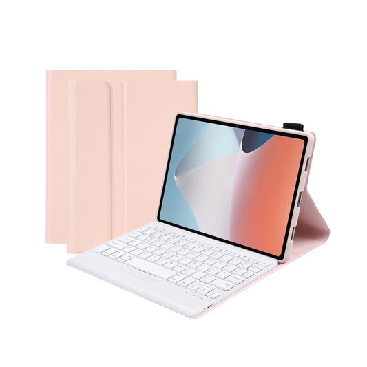 OP12-B Lambskin Texture Ultra-thin Bluetooth Keyboard Leather Case For OPPO Pad Air 10.4 inch(Pink) by buy2fix