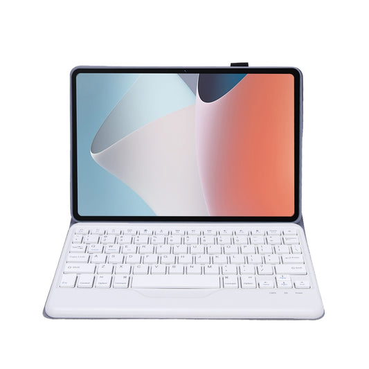 OP12-B Lambskin Texture Ultra-thin Bluetooth Keyboard Leather Case For OPPO Pad Air 10.4 inch(Purple) by buy2fix