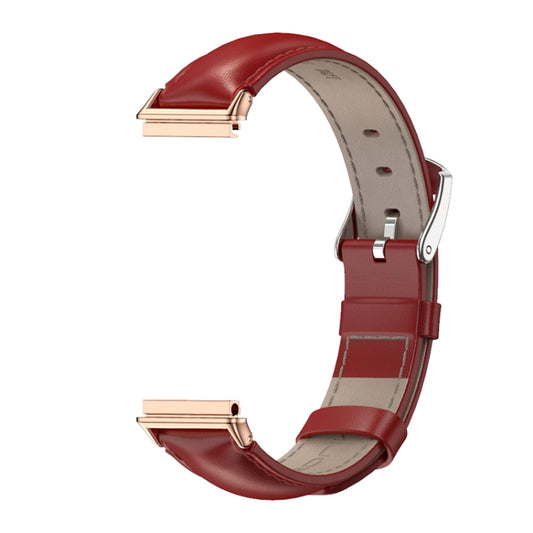 For Huawei Band 7 / 7 NFC MIJOBS Cowhide Leather Watch Band(Red Rose Gold) by MIJOBS