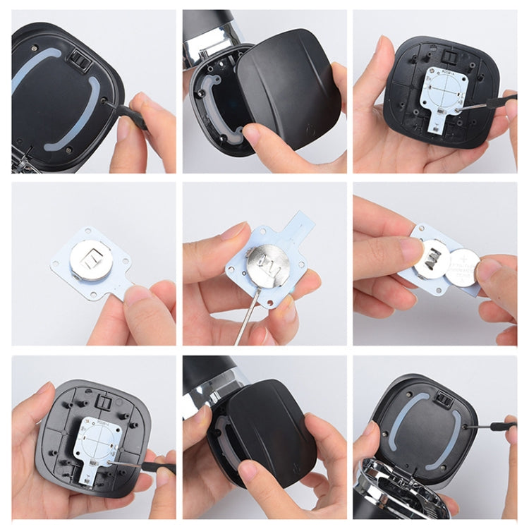 Car Portable Metal Ashtray Built-in LED(Black) by buy2fix