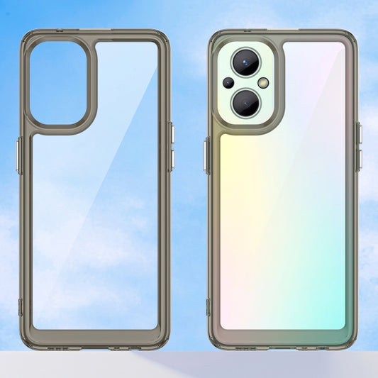For OPPO Reno 7Z 5G Colorful Series Acrylic + TPU Phone Case(Transparent Grey) by buy2fix