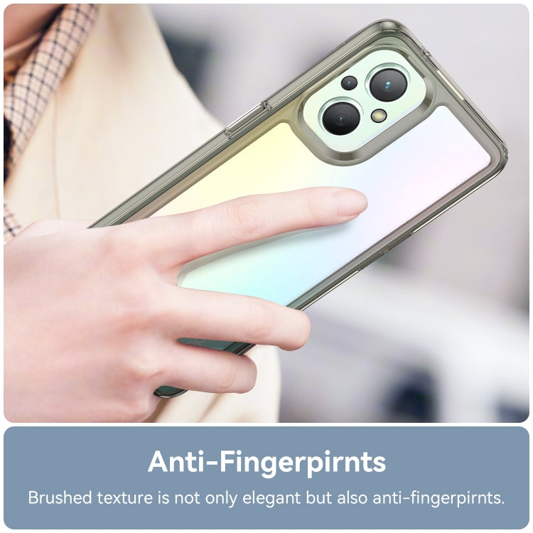 For OPPO Reno 7Z 5G Colorful Series Acrylic + TPU Phone Case(Transparent Grey) by buy2fix
