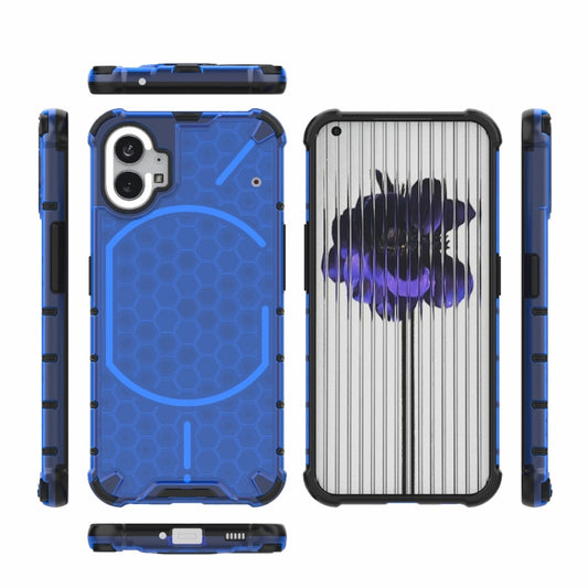 For Nothing Phone 1 Shockproof Honeycomb PC + TPU Protective Phone Case(Blue) by buy2fix