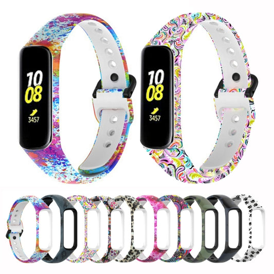 For Samsung Galaxy Fit 2 SM-R220 Silicone Printing Watch Band(Cat Paw) by buy2fix