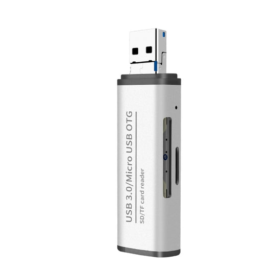 ADS-102 USB Multi-function OTG Card Reader(Silver) by buy2fix