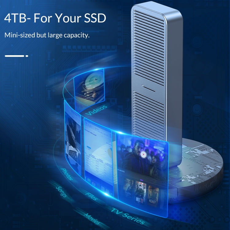 ORICO FV25C3-G2-SV 10Gbps USB3.2 Gen2 Type-C M.2 NVMe/NGFF(SATA) Dual Protocol SSD Enclosure(Silver) by ORICO