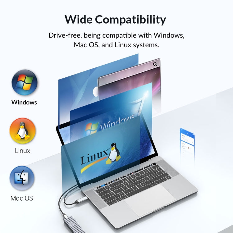 ORICO FV35C3-G2-RG 10Gbps USB3.2 Gen2 Type-C M.2 NVMe/NGFF(SATA) Dual Protocol SSD Enclosure(Gold) by ORICO