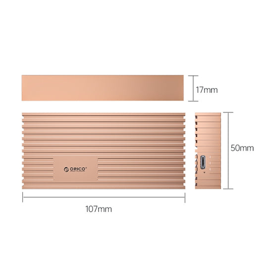 ORICO M234C3-U4-RG 40Gbps M.2 NVME USB4.0 SSD Enclosure(Gold) by ORICO