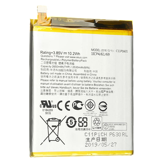 C11P1601 2650mAh For ASUS Zenfone 3 Li-Polymer Battery Replacement by buy2fix