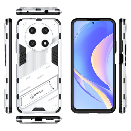 For Huawei Nova Y90/Enjoy 50 Pro Punk Armor 2 in 1 PC + TPU Shockproof Phone Case with Invisible Holder(White) by buy2fix