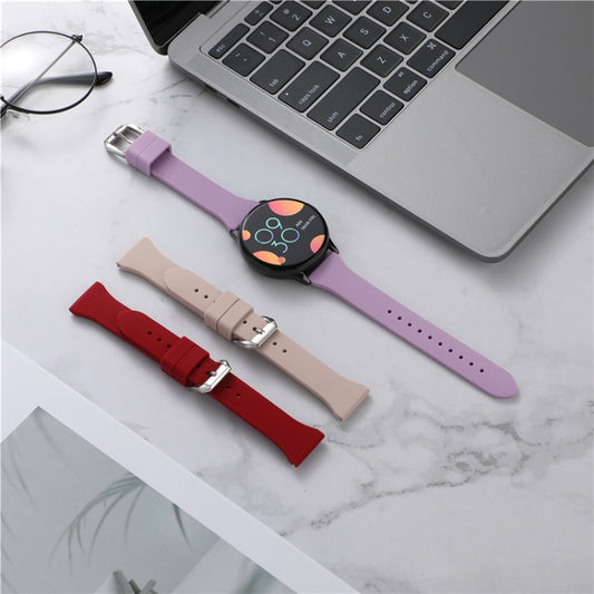 20mm Universal T-buckle Silicone Watch Band(Purple) by buy2fix