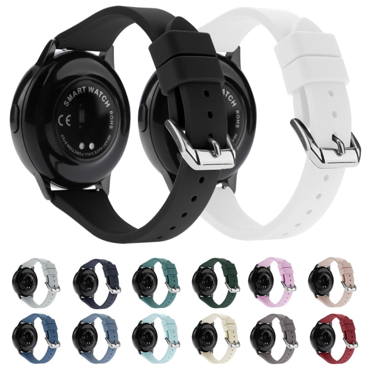 20mm Universal T-buckle Silicone Watch Band(Purple) by buy2fix