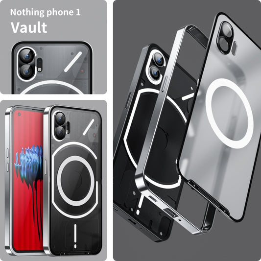 For Nothing Phone 1 Full Coverage Magnetic Phone Case(Silver) by buy2fix