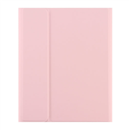 Round Cap Bluetooth Keyboard Leather Case with Pen Slot, without Touchpad For Samsung Galaxy Tab S7(Pink+Pink Keyboard) by buy2fix